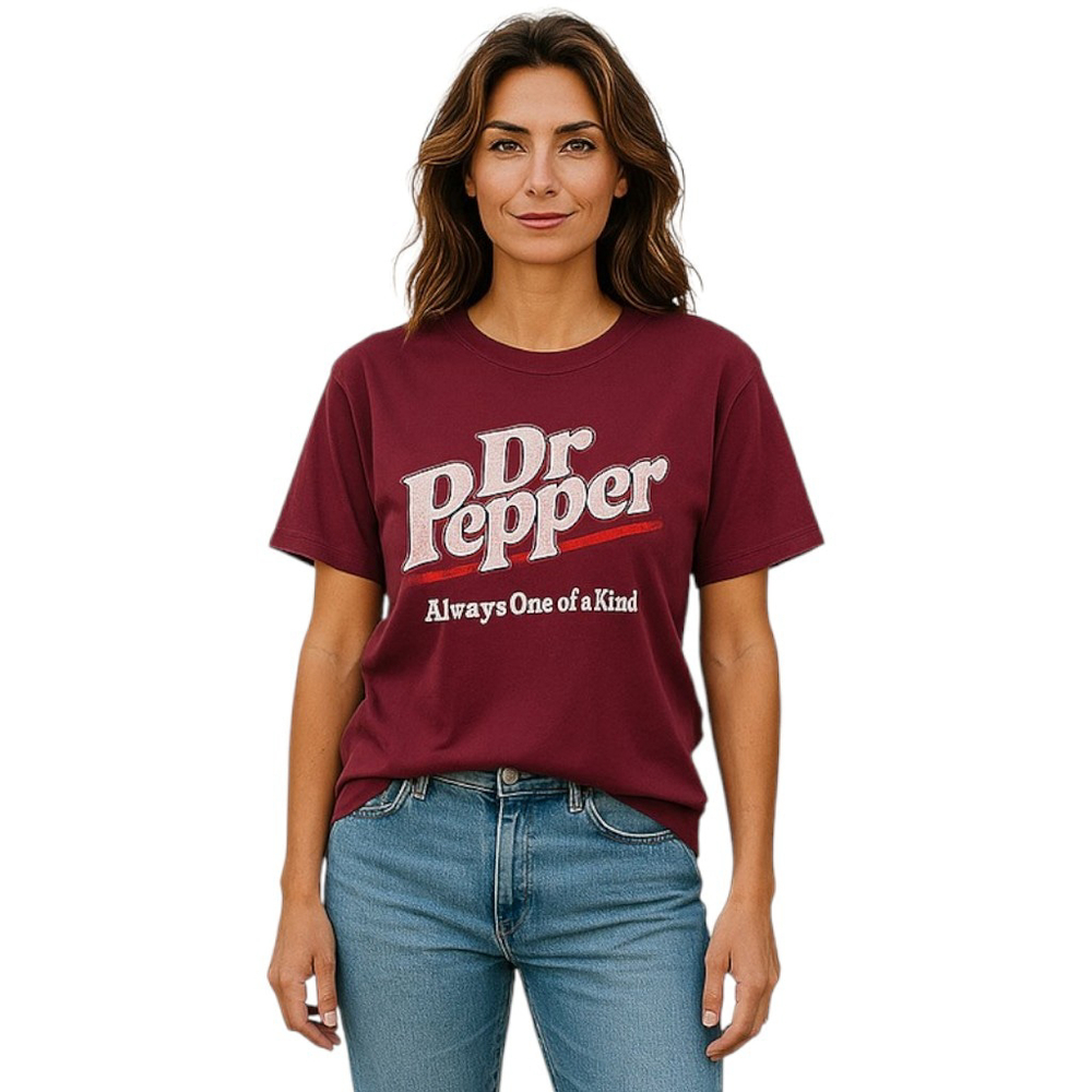 Dr Pepper Always One Of A Kind T-Shirt Womens Adult XL Red Casual Crew Neck Tee